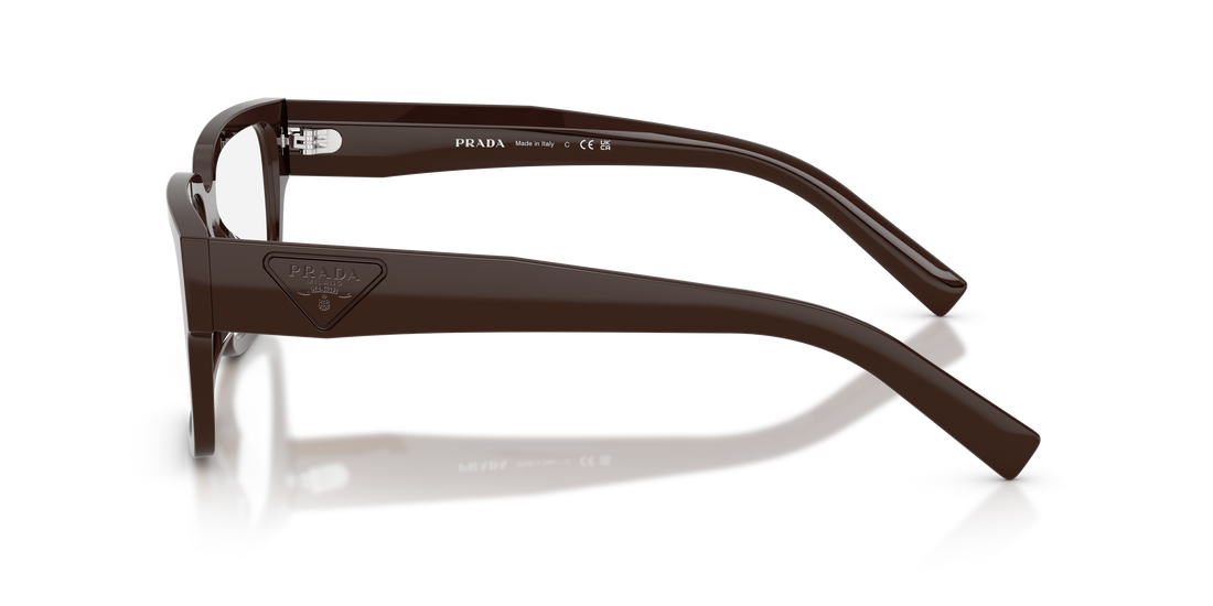 Occhiali da vista prada pr d10vd 27i1o1 marron rectangular masculino taglia 55mm - Vista dettagliata