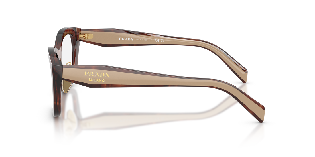 Occhiali da vista prada pr d11vd 00k1o1 marron irregular femenino taglia 53mm - Vista dettagliata