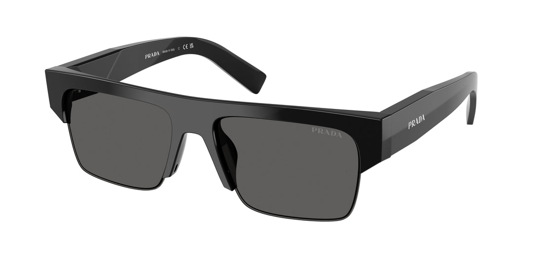 Óculos de sol prada pr d12su 16k20z negro rectangular masculino tamanho 55mm - Vista principal