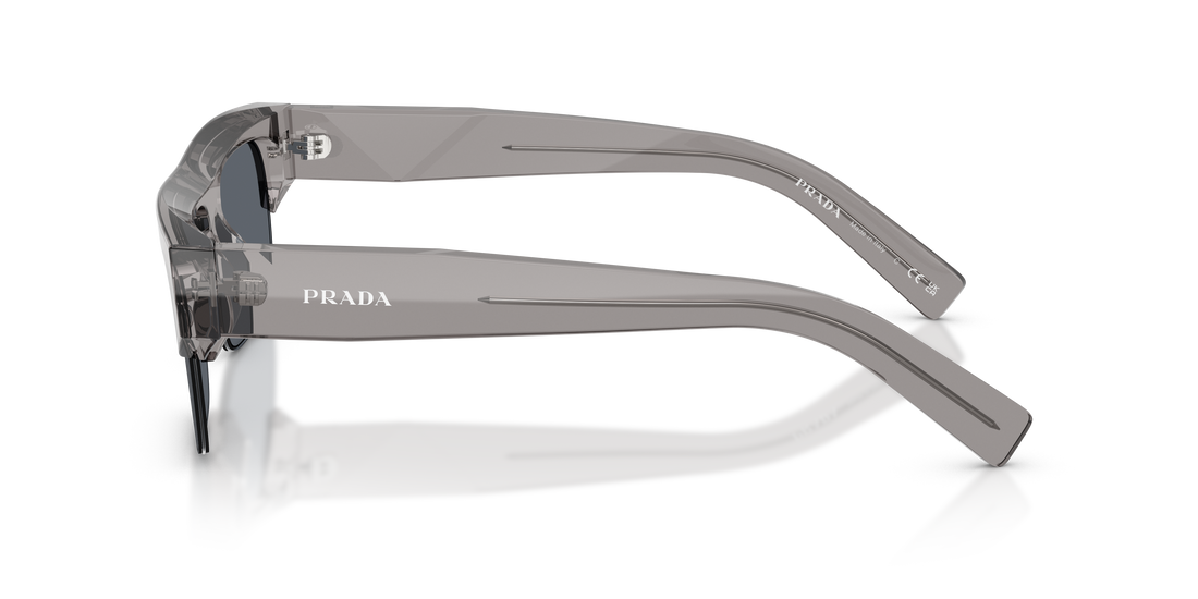 Óculos de sol prada pr d12su 16z30z gris rectangular masculino tamanho 55mm - Vista de detalhe