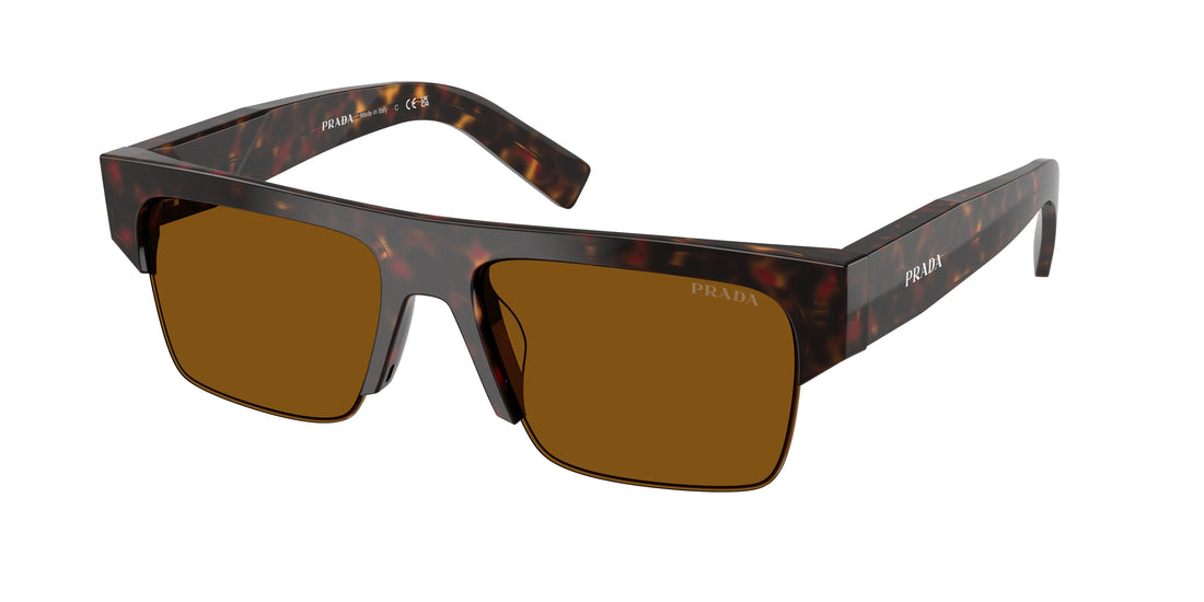 Óculos de sol prada pr d12su 17n20v havana rectangular masculino tamanho 55mm - Vista principal