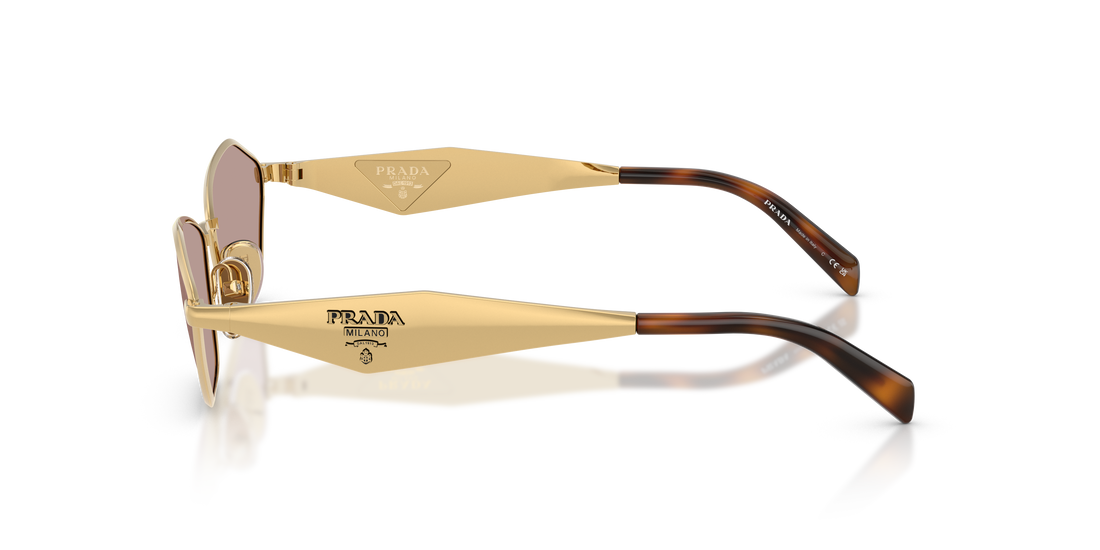 Óculos de sol prada pr d50s 5ak20i dorado irregular femenino tamanho 57mm - Vista de detalhe