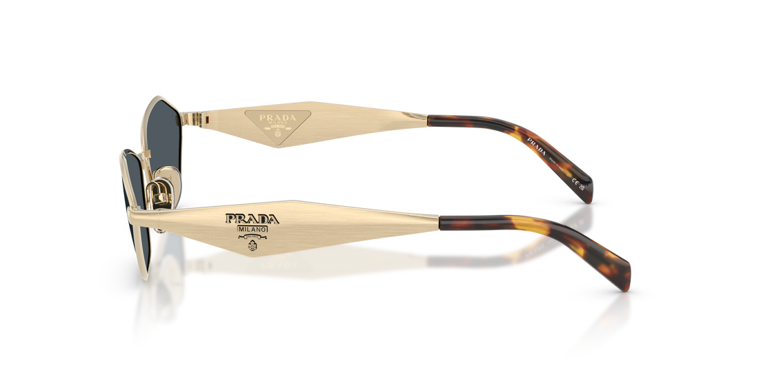 Óculos de sol prada pr d50s zvn70b dorado irregular femenino tamanho 57mm - Vista de detalhe