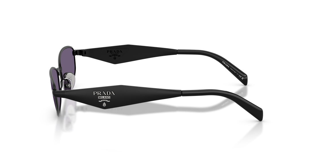 Óculos de sol prada pr d51s 7ab70w negro oval femenino tamanho 55mm - Vista de detalhe