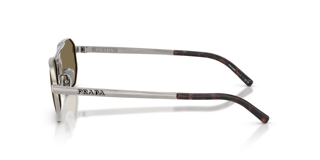 Óculos de sol prada pr d53s 23j90f gris irregular masculino tamanho 55mm - Vista de detalhe