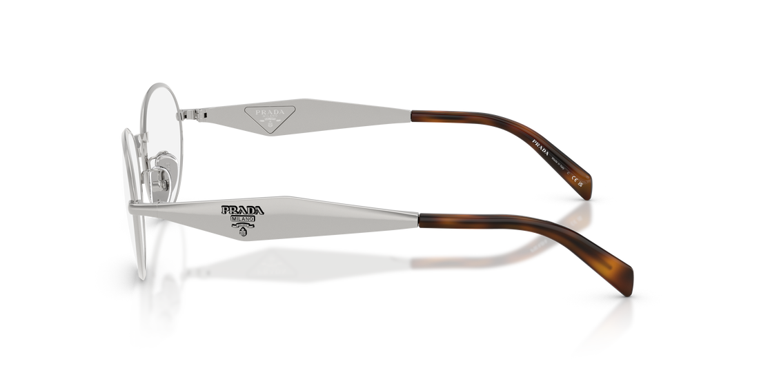 Occhiali da vista prada pr d53vd 1bc1o1 plateado oval femenino taglia 54mm - Vista dettagliata