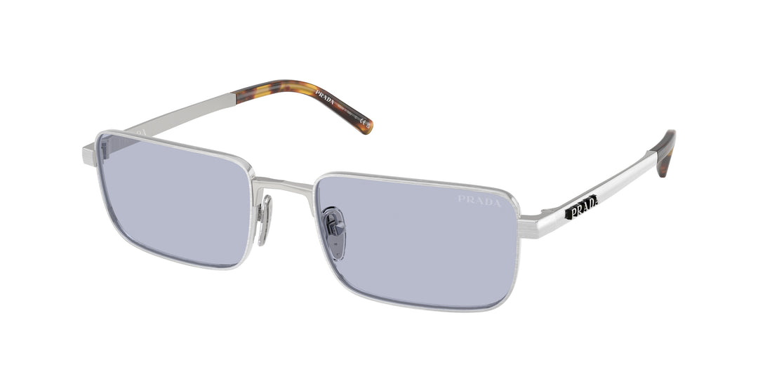 Óculos de sol prada pr d54s 04k30x plateado rectangular masculino tamanho 55mm - Vista principal