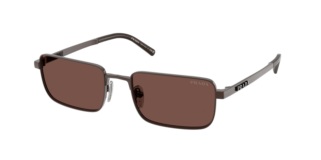 Óculos de sol prada pr d54s 22j80t marron rectangular masculino tamanho 55mm - Vista principal