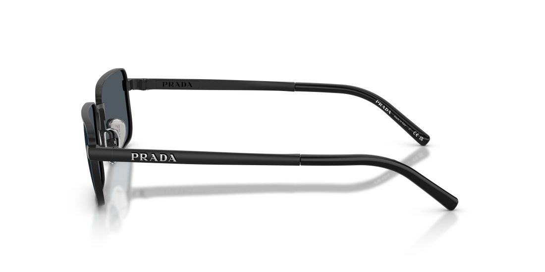 Óculos de sol prada pr d54s 7ab70b negro rectangular masculino tamanho 55mm - Vista de detalhe