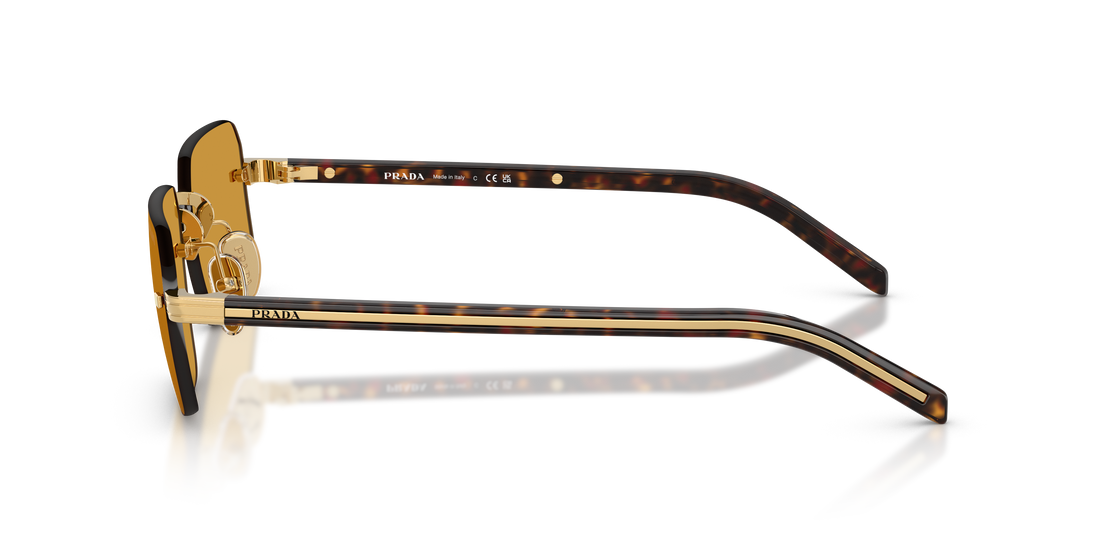 Occhiali da sole prada pr d55s 5ak50p dorado rectangular masculino taglia 55mm - Vista dettagliata