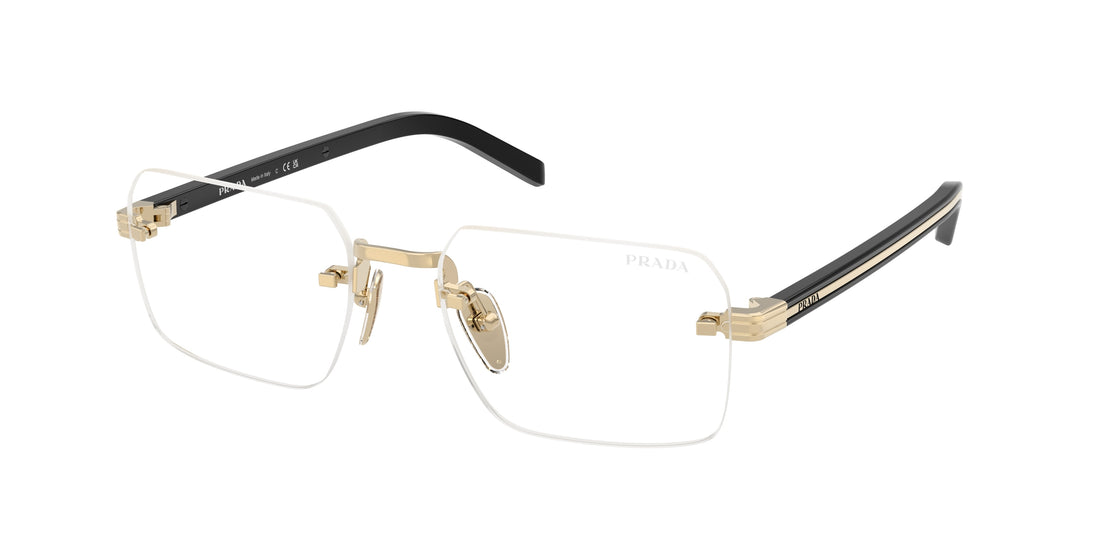 Óculos de sol prada pr d55s zvn10w dorado rectangular masculino tamanho 55mm - Vista principal