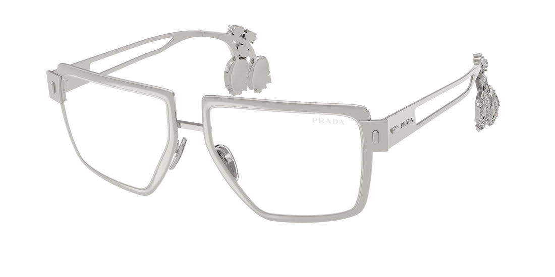Óculos de sol prada pr d56s 1bc10w plateado square femenino tamanho 55mm - Vista principal