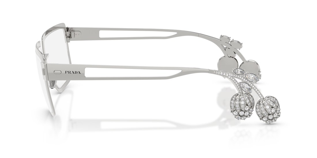 Óculos de sol prada pr d56s 1bc10w plateado square femenino tamanho 55mm - Vista de detalhe