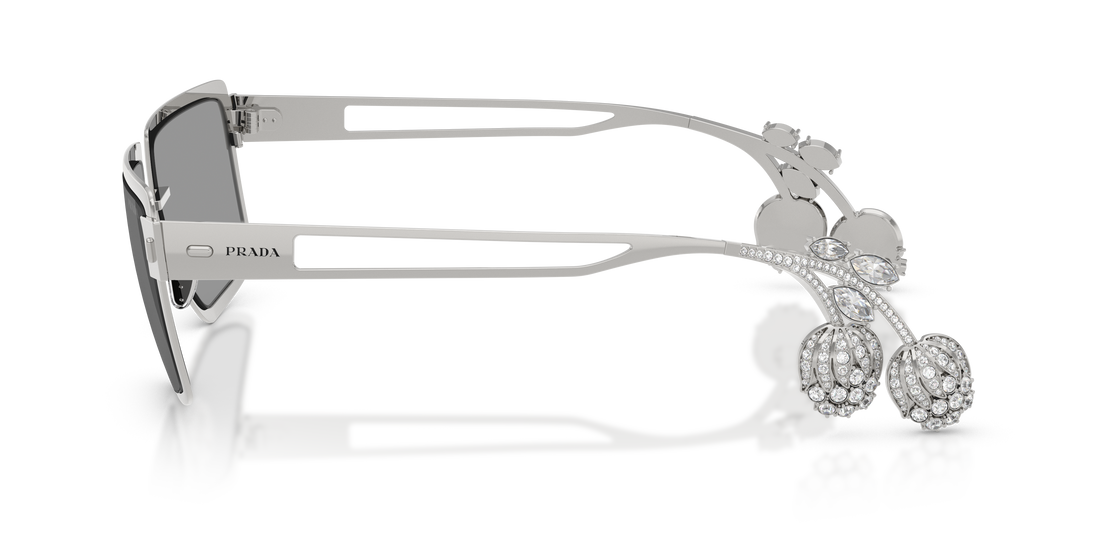 Óculos de sol prada pr d56s 1bc50q plateado square femenino tamanho 55mm - Vista de detalhe