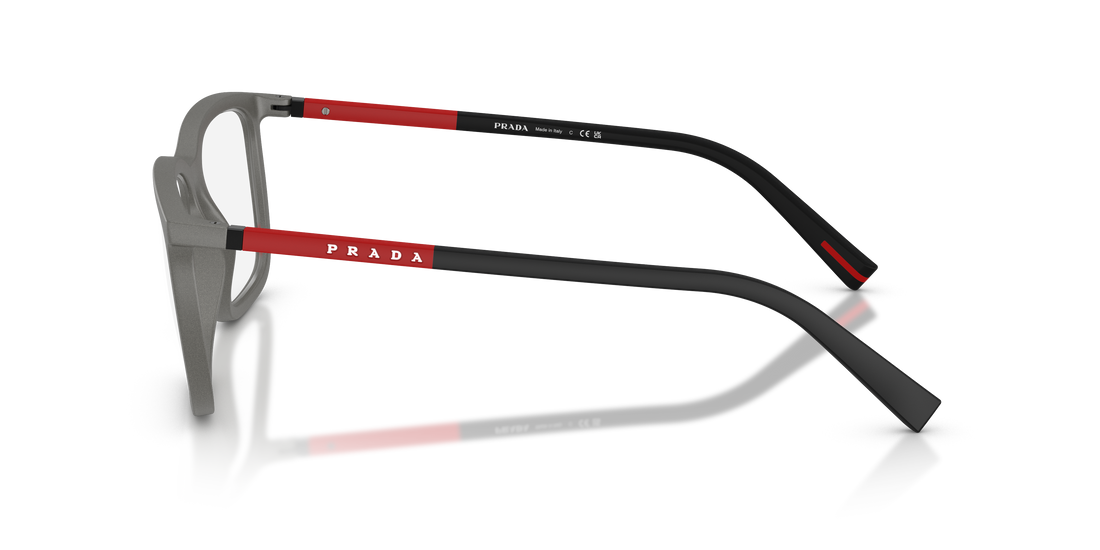 Óculos graduados prada linea rossa ps 01sv 16x1o1 gris pillow masculino tamanho 56mm - Vista de detalhe