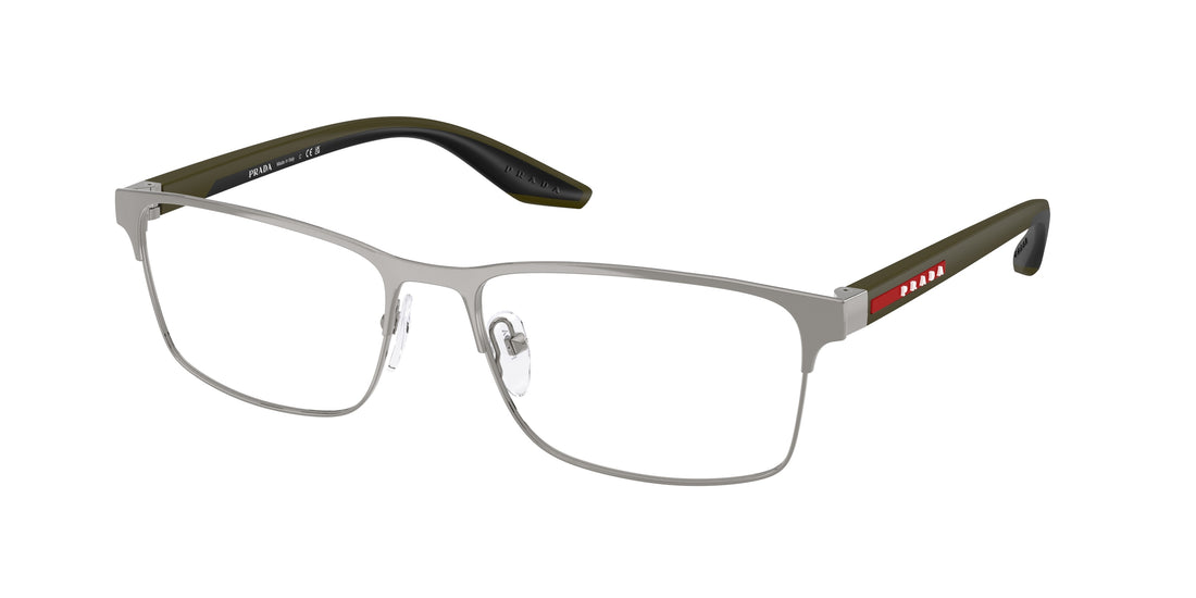Brillen prada linea rossa ps 50pv 5av1o1 gris rectangular masculina größe 57mm - Hauptansicht