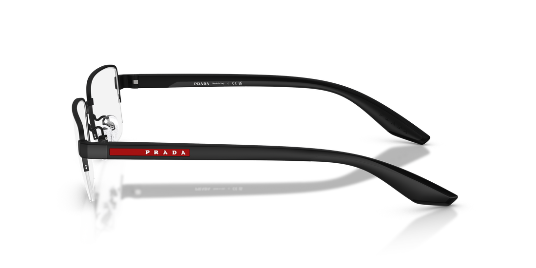 Óculos graduados prada linea rossa ps 51sv dg01o1 negro pillow masculino tamanho 56mm - Vista de detalhe