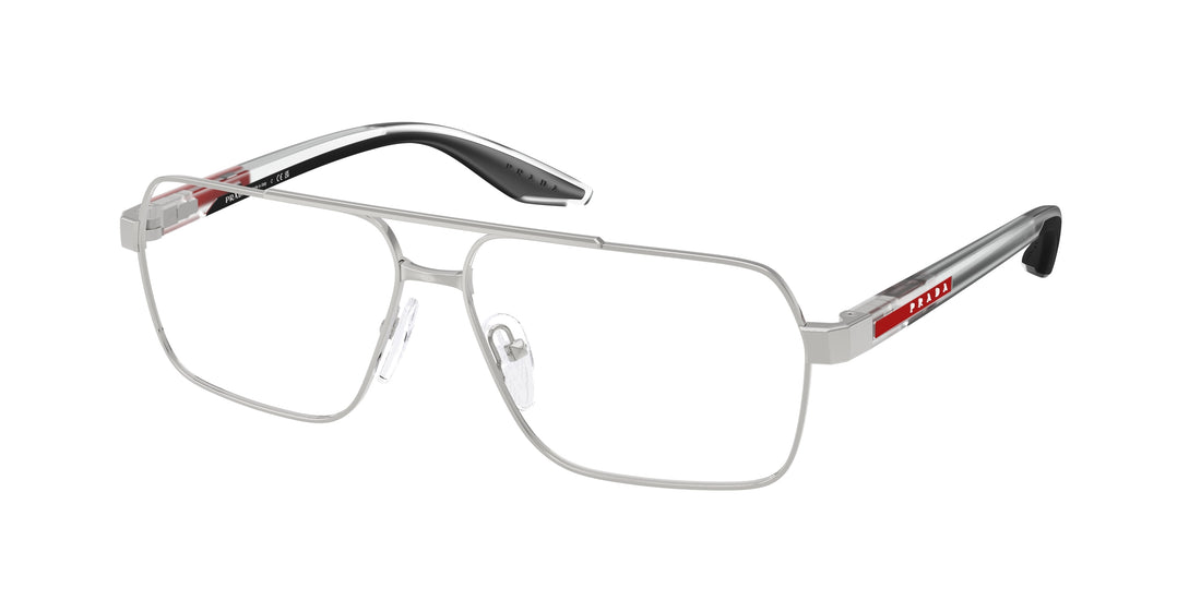 Gafas graduadas prada linea rossa ps 51tv 1bc1o1 plateado rectangular masculino talla 59mm - Vista principal