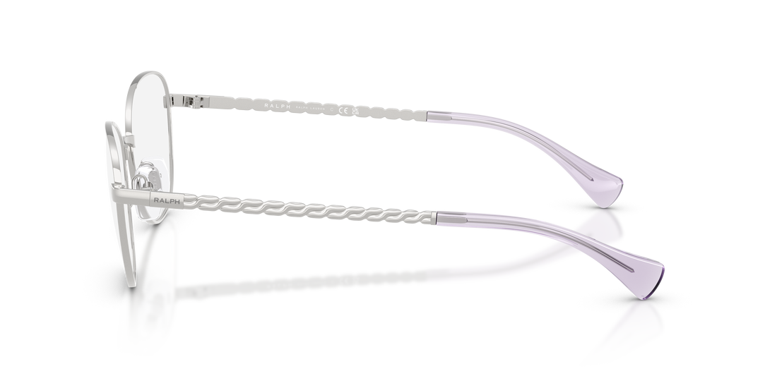 Óculos graduados ralph ra6063 9001 plateado round femenino tamanho 54mm - Vista de detalhe