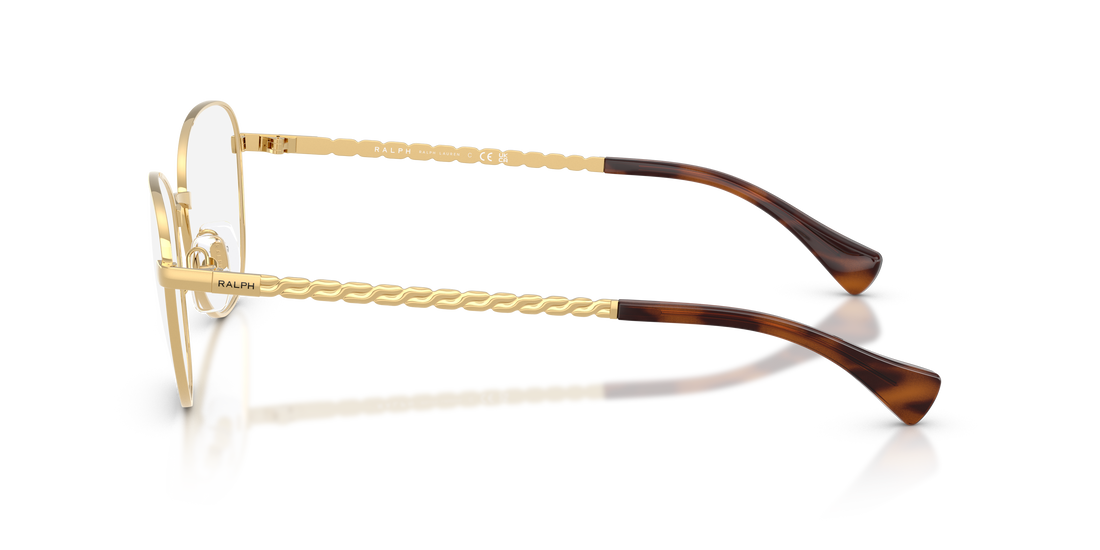 Óculos graduados ralph ra6063 9004 dorado round femenino tamanho 56mm - Vista de detalhe