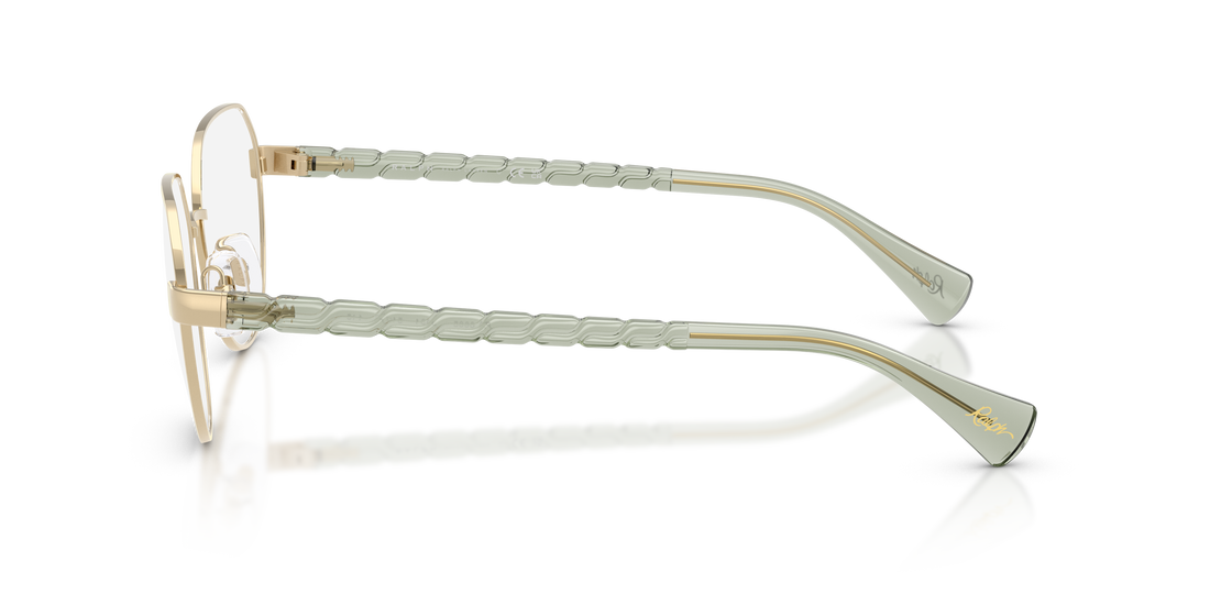 Prescription glasses ralph ra6065 9494 dorado irregular femenino size 52mm - Detailed view