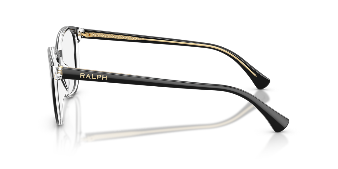 Óculos graduados ralph ra7188u 6297 negro round femenino tamanho 54mm - Vista de detalhe