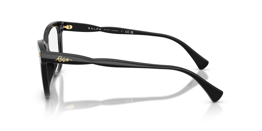 Óculos graduados ralph ra7189u 5001 negro pantos femenino tamanho 53mm - Vista de detalhe