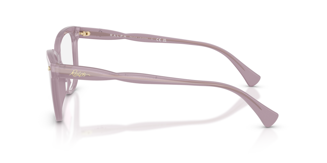 Óculos graduados ralph ra7189u 6238 violeta pantos femenino tamanho 49mm - Vista de detalhe