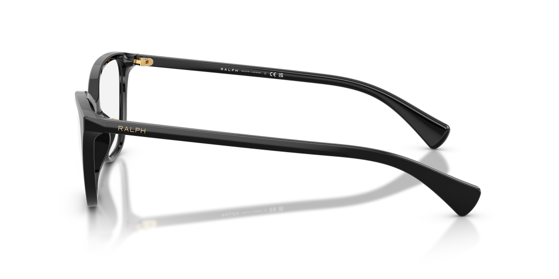 Óculos graduados ralph ra7190u 5001 negro butterfly femenino tamanho 56mm - Vista de detalhe