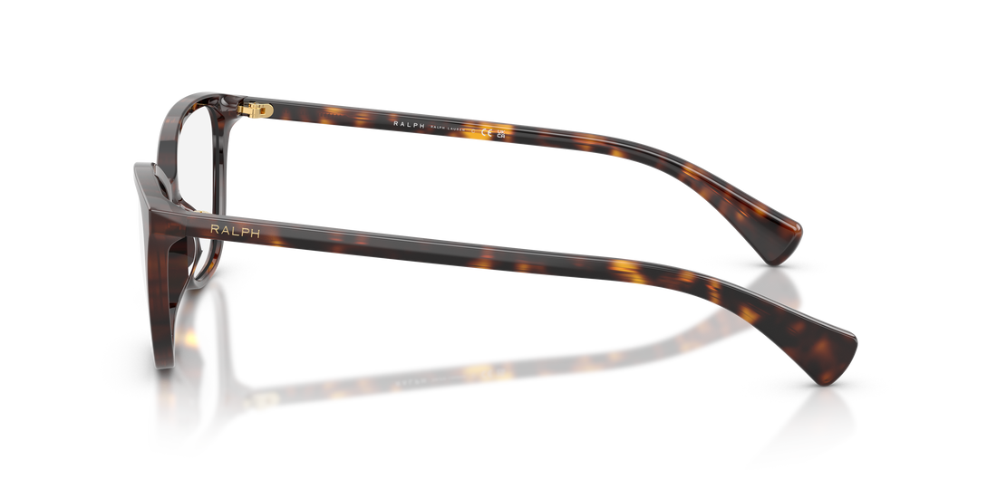 Óculos graduados ralph ra7190u 5003 havana butterfly femenino tamanho 56mm - Vista de detalhe