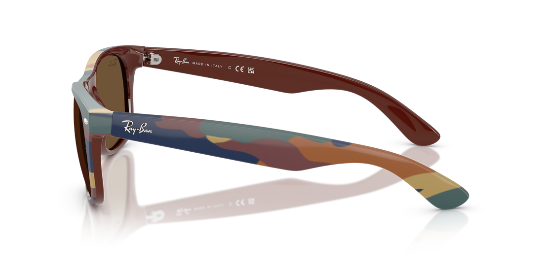 Óculos de sol ray-ban rb2132 new wayfarer 682533 marron square unisex tamanho 55mm - Vista de detalhe