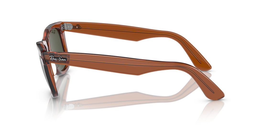 Lunettes de soleil ray-ban rb2140 wayfarer 677631 marron square unisex taille 50mm - Vue détaillée