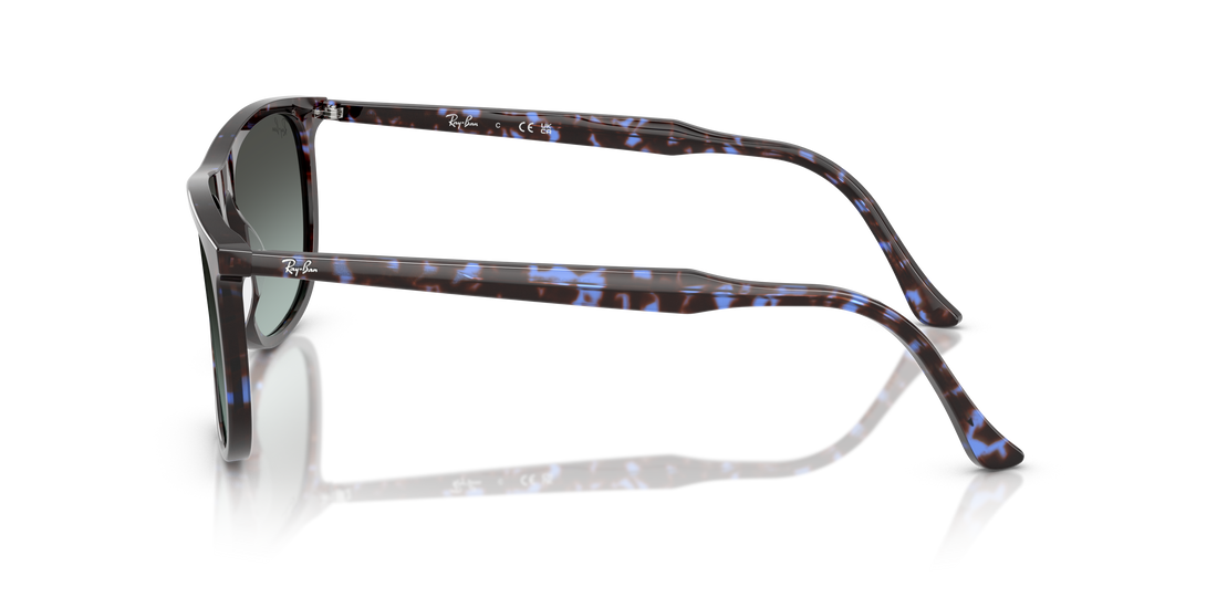 Óculos de sol ray-ban rb2216 1430gk azul rectangular unisex tamanho 61mm - Vista de detalhe