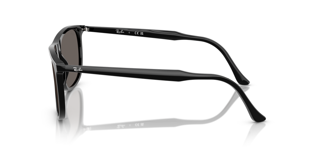 Óculos de sol ray-ban rb2216 901/b1 negro rectangular unisex tamanho 58mm - Vista de detalhe