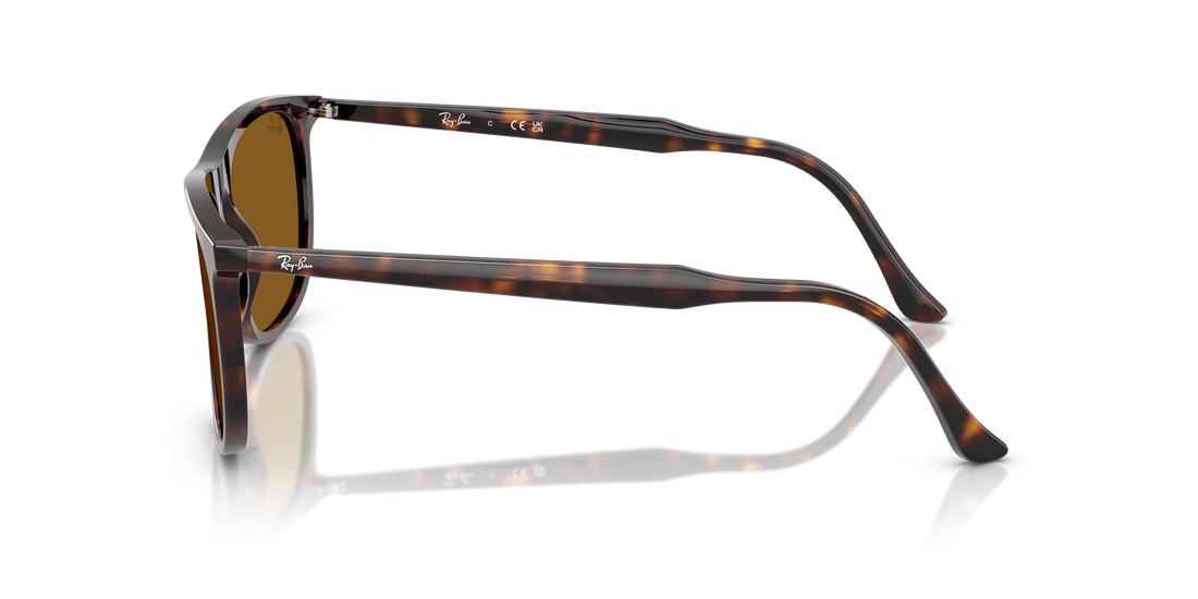 Óculos de sol ray-ban rb2216 902/33 havana rectangular unisex tamanho 58mm - Vista de detalhe