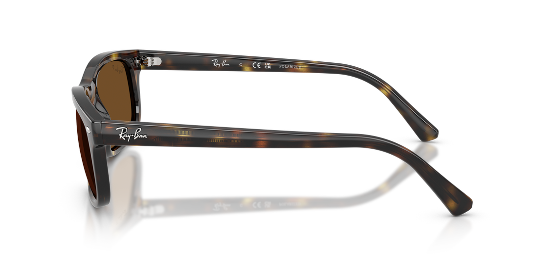 Óculos de sol ray-ban rb2224 710/57 havana rectangular unisex tamanho 57mm - Vista de detalhe