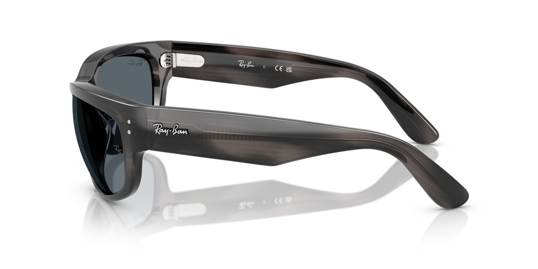 Óculos de sol ray-ban rb2289 mega balorama 1404r5 gris pillow unisex tamanho 63mm - Vista de detalhe