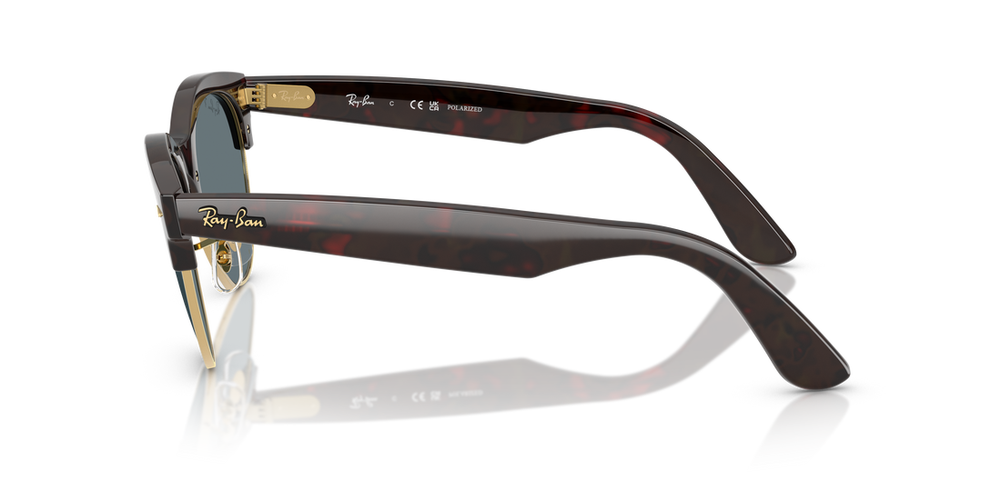 Óculos de sol ray-ban rb2341 clubmaster way 990/3r havana square unisex tamanho 54mm - Vista de detalhe