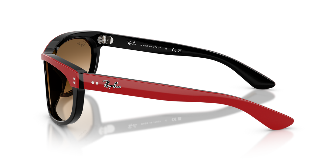 Óculos de sol ray-ban rb2489 balorama 955/51 rojo rectangular unisex tamanho 62mm - Vista de detalhe