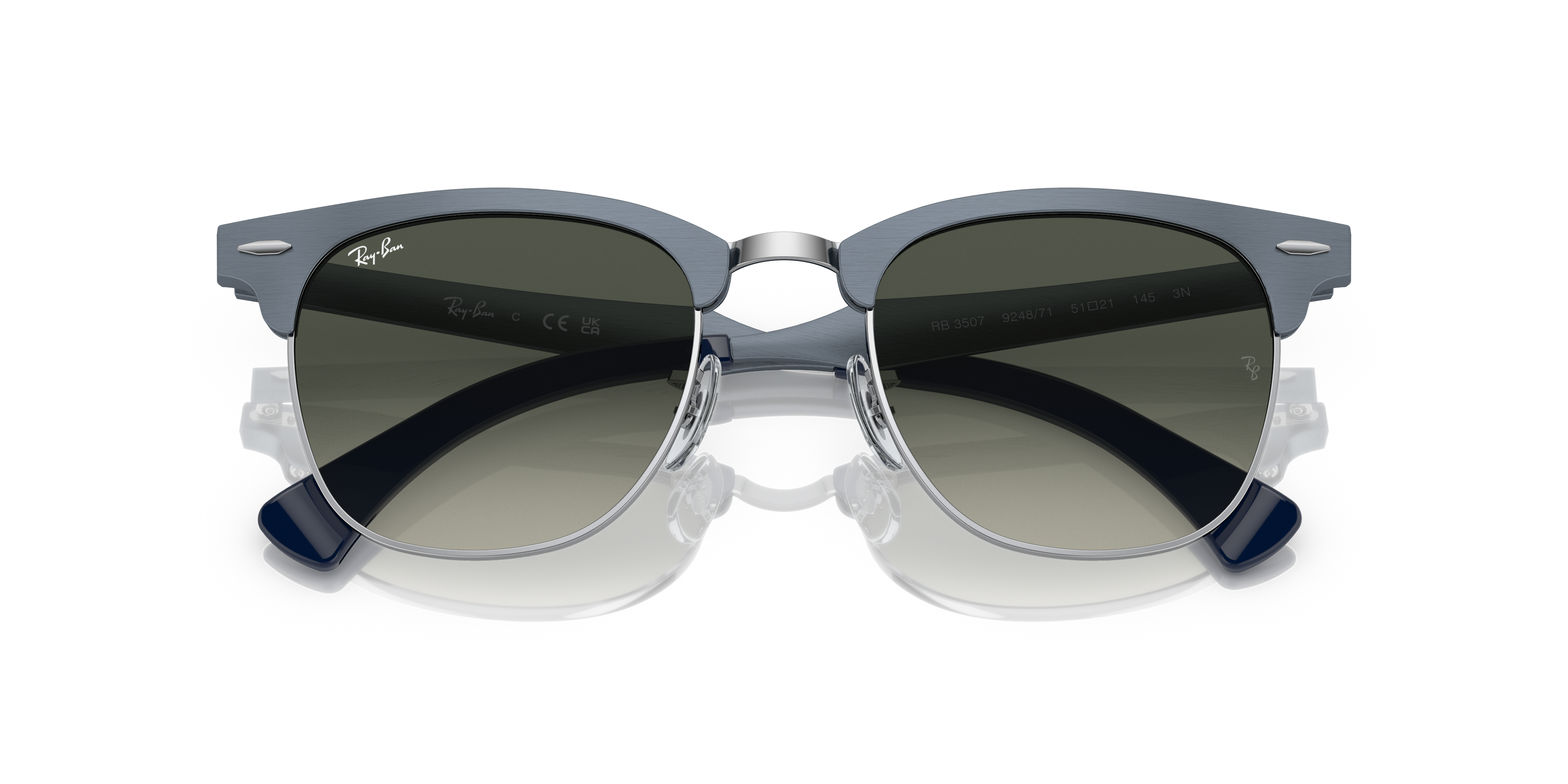 RAY-BAN RB3507 CLUBMASTER ALUMINUM 924871 51