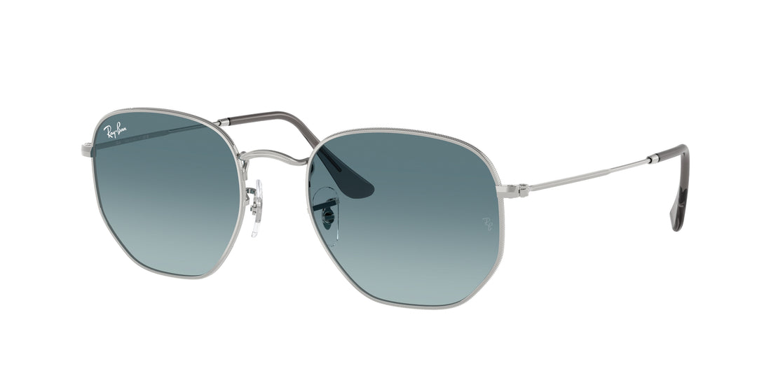 Óculos de sol ray-ban rb3548n hexagonal 003/3m plateado irregular . tamanho 51mm - Vista principal