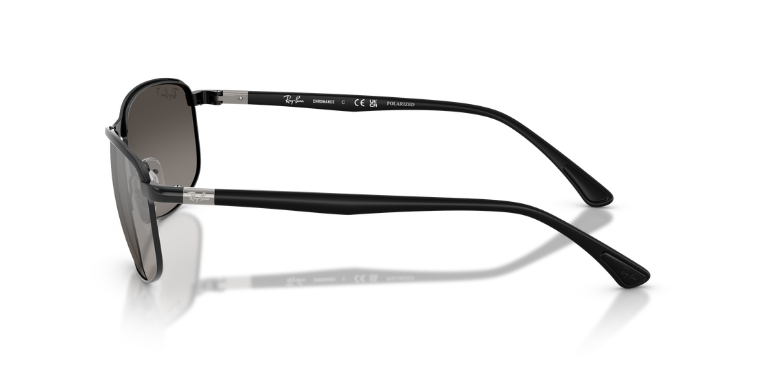 Óculos de sol ray-ban rb3671ch chromance 186/5j negro pillow unisex tamanho 60mm - Vista de detalhe
