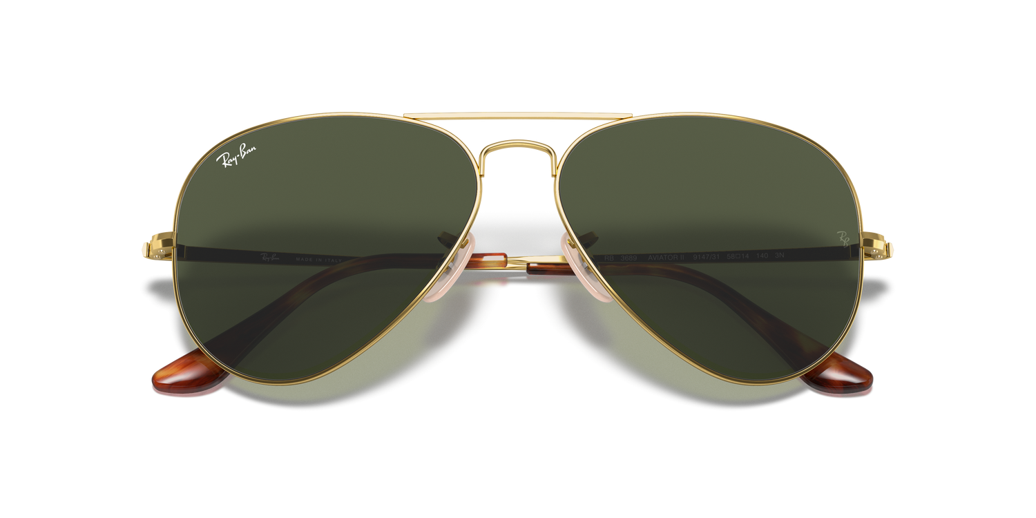 RAY-BAN RB3689 AVIATOR METAL II 914731 58