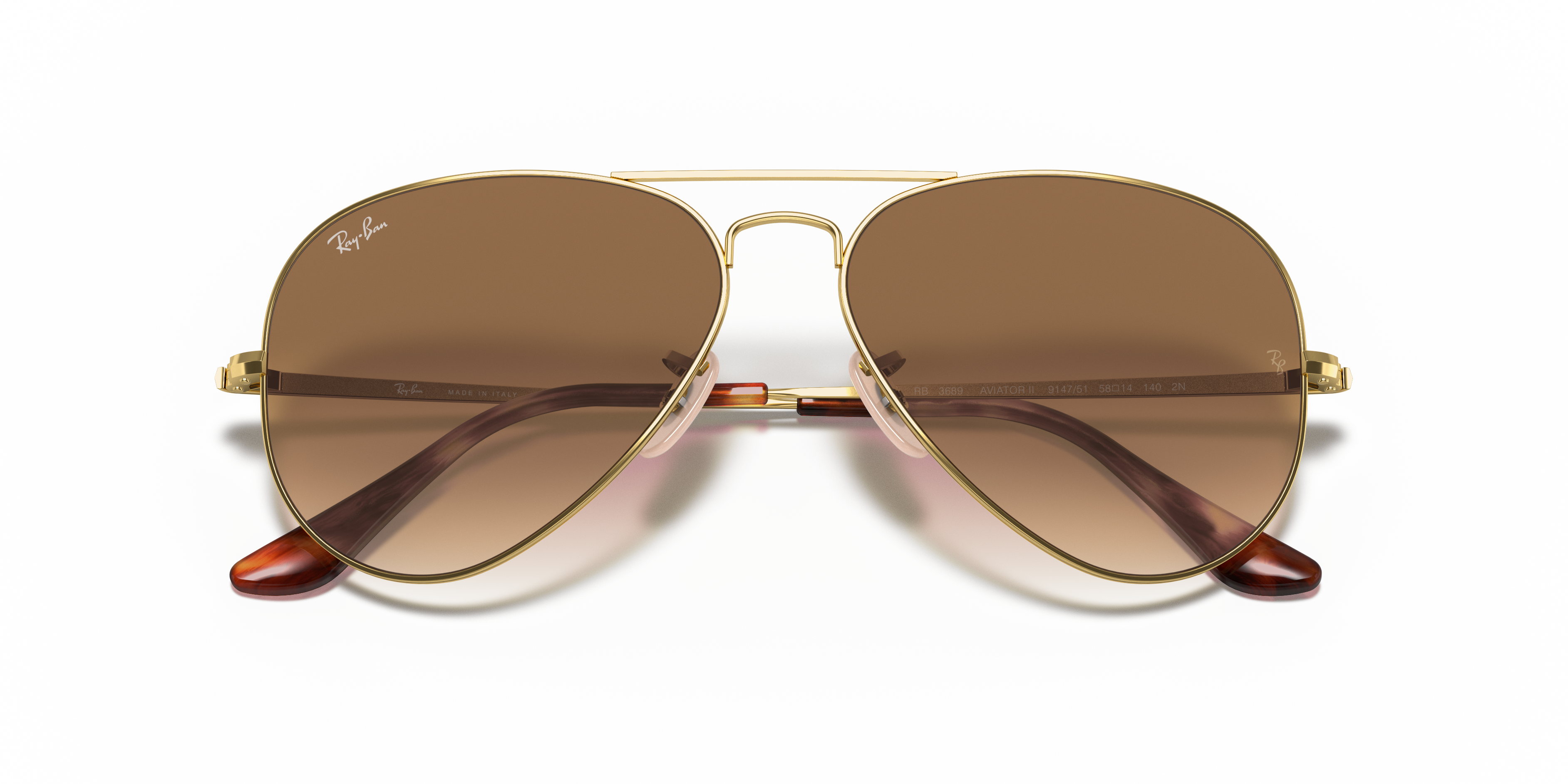 RAY-BAN RB3689 AVIATOR METAL II 914751 58