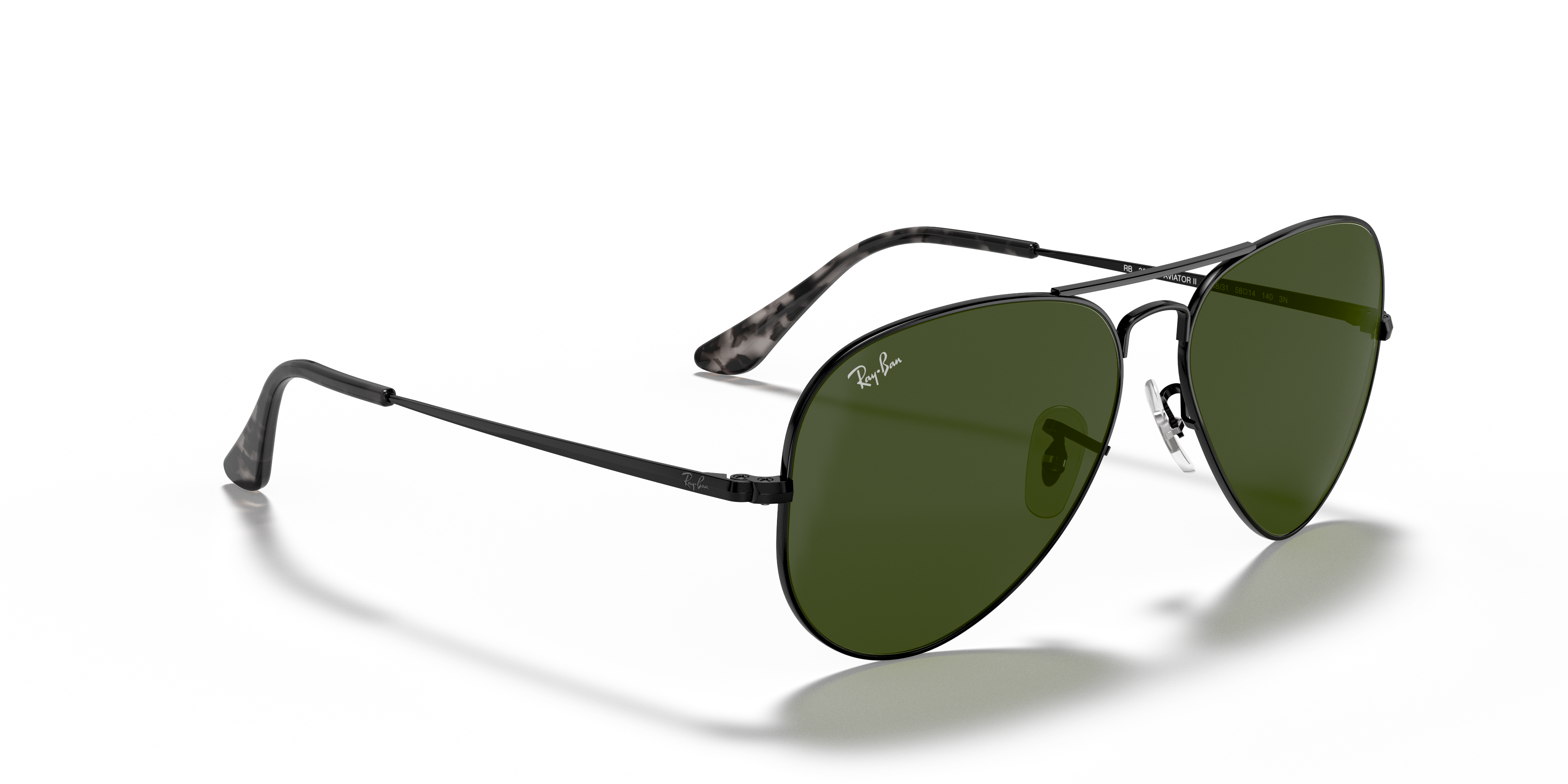 RAY-BAN RB3689 AVIATOR METAL II 914831 58