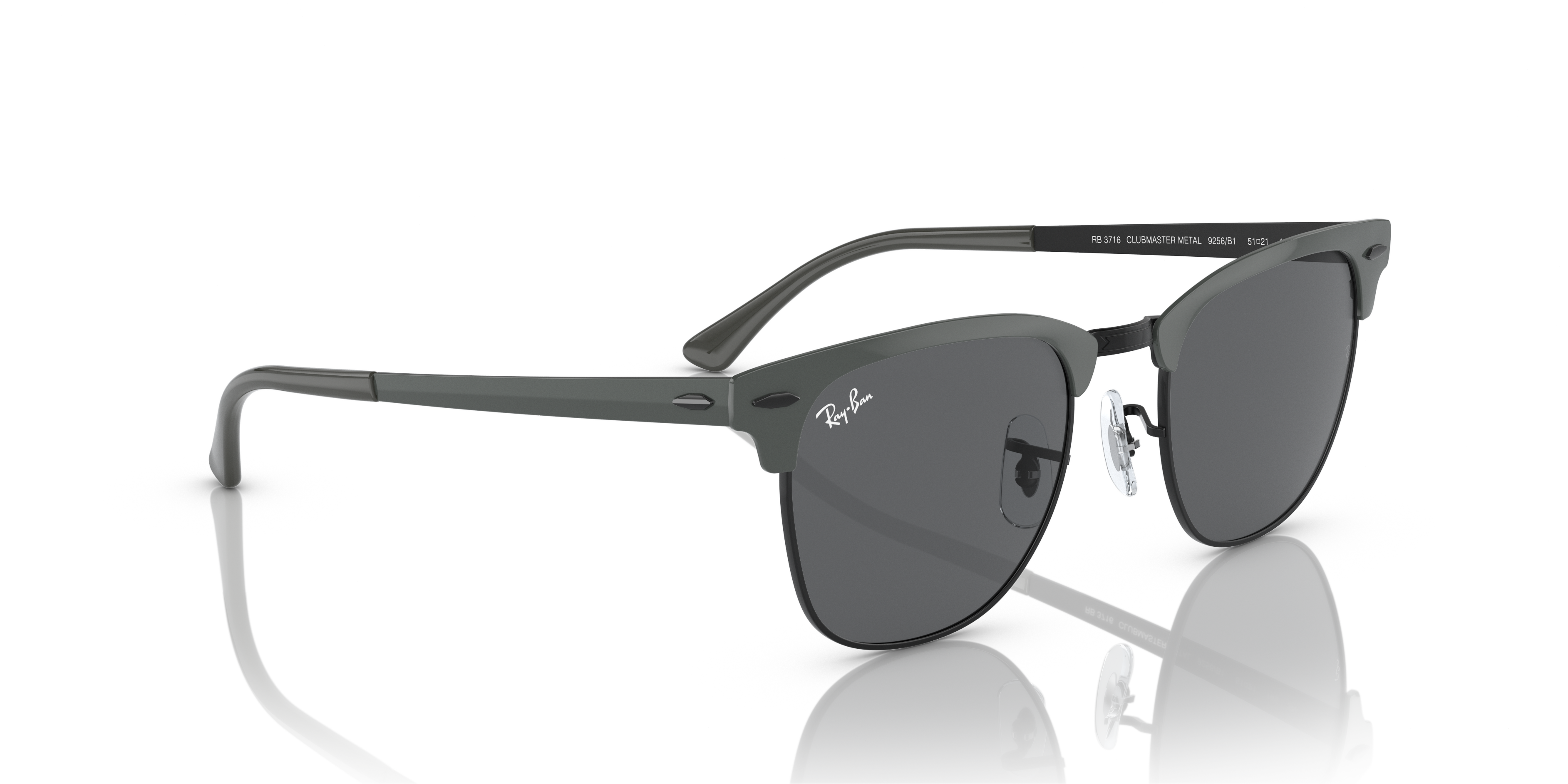 RAY-BAN RB3716 CLUBMASTER METAL 9256B1 51