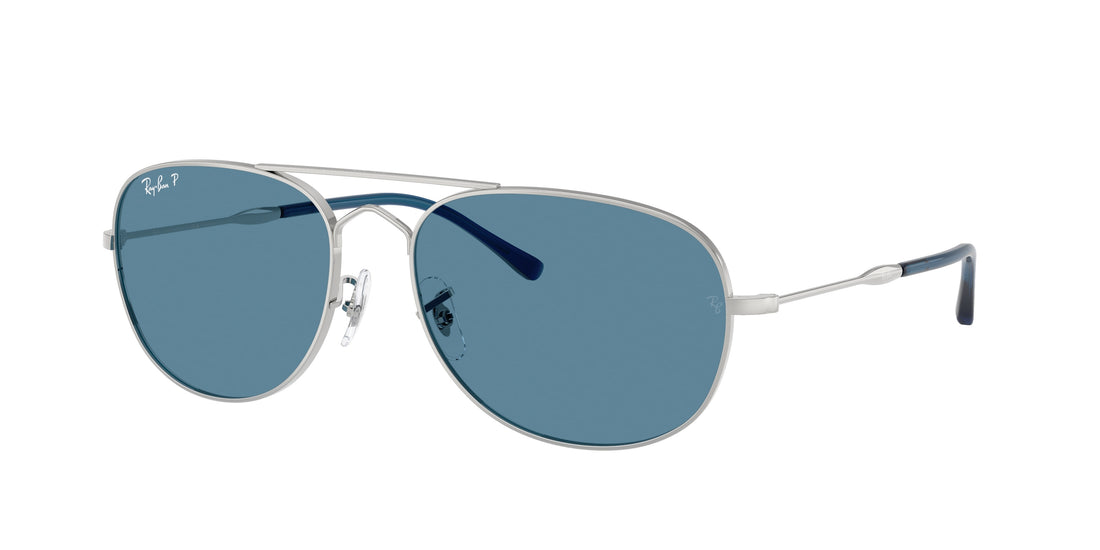 Óculos de sol ray-ban rb3735 bain bridge 003/s2 plateado pilot unisex tamanho 57mm - Vista principal