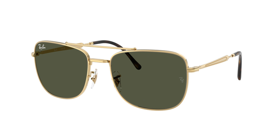 Óculos de sol ray-ban rb3755 001/31 oro rectangular unisex tamanho 59mm - Vista principal