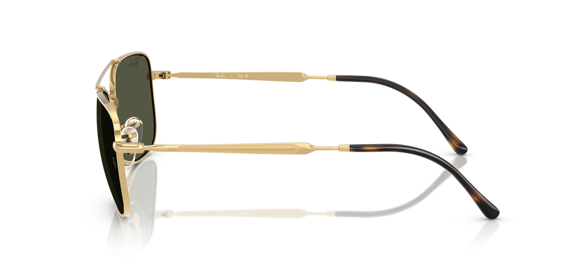 Óculos de sol ray-ban rb3755 001/31 oro rectangular unisex tamanho 62mm - Vista de detalhe