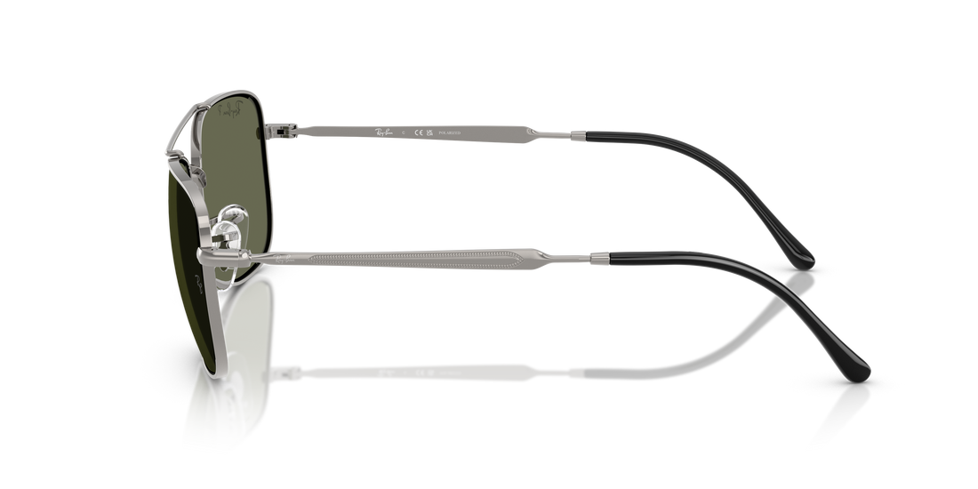 Óculos de sol ray-ban rb3755 004/58 gris rectangular unisex tamanho 62mm - Vista de detalhe